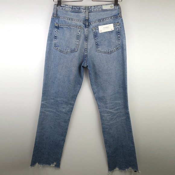 AG The Isabelle High-Rise Straight Crop Raw Hem 26 - Picture 12 of 14